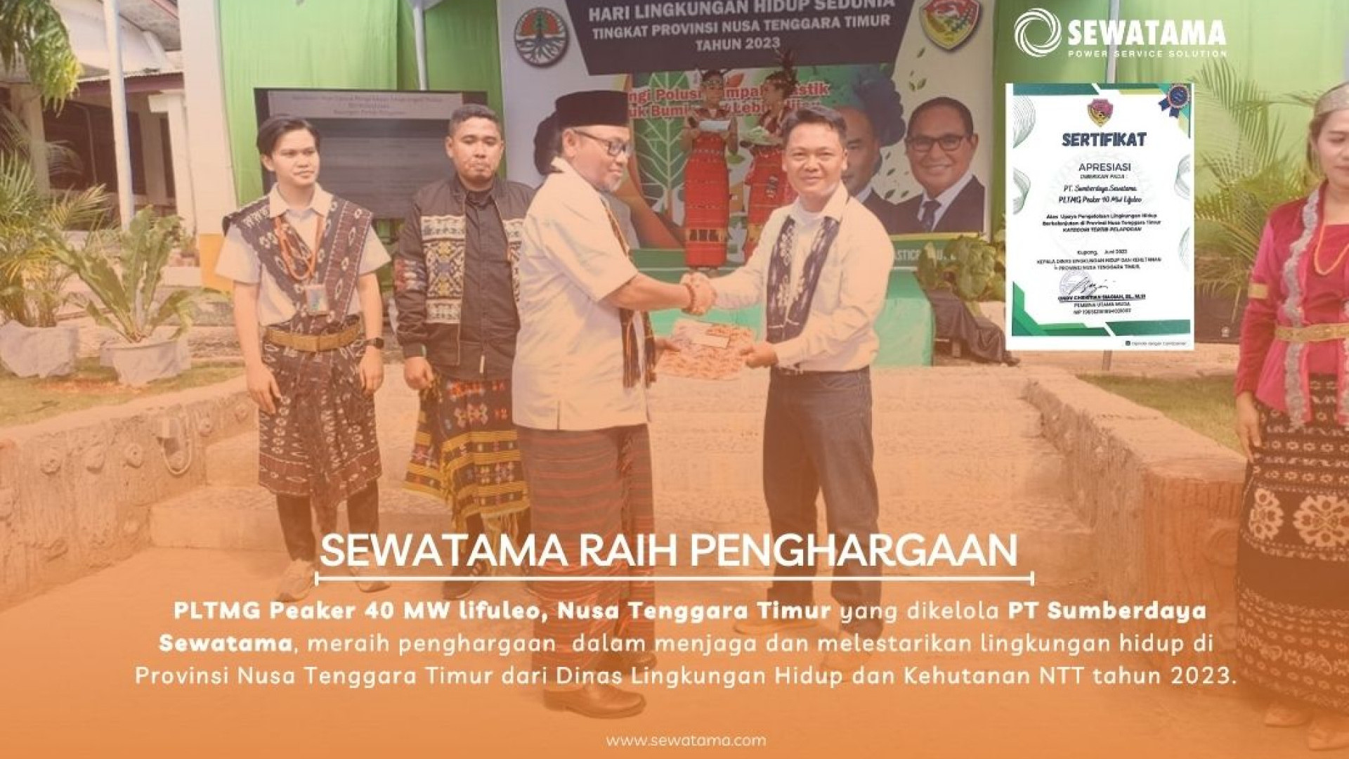 Sewatama Awarded an Environmental Award